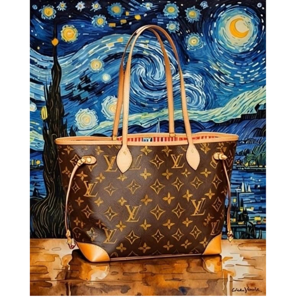 LV Neverfull Tribute II LTD EDT Van Gogh Limited, 16”x20” - Picture 1 of 3